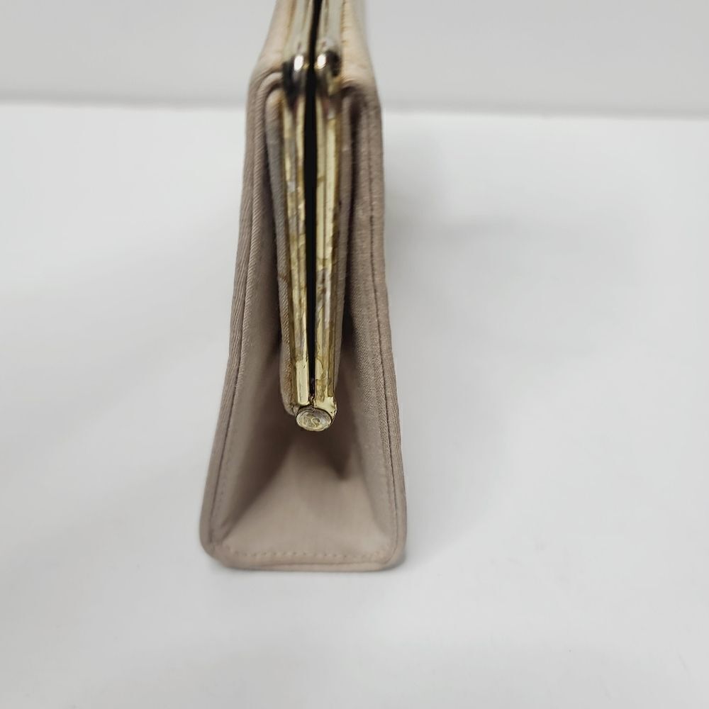 Vintage Classic Beige Neutral Structured Formal Evening Purse - Picture 3 of 16